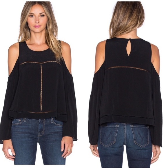 Lovers + Friends Tops - Lovers + Friends Black Cold Shoulder Cutout Top
